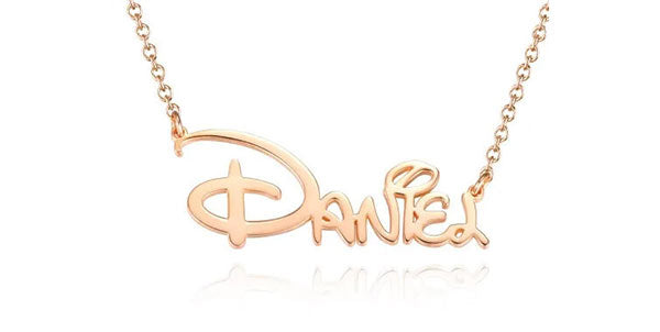 Personalised Theme Park Font Necklace