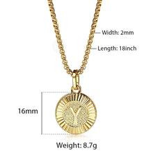 Load image into Gallery viewer, Circle Initial Pendant Necklace
