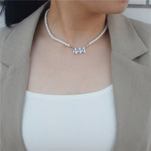 Load image into Gallery viewer, Angel Number Pearl Choker
