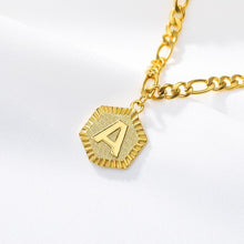 Load image into Gallery viewer, Hexagon Initial Pendant Anklet
