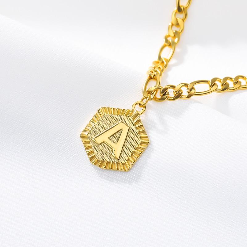 Hexagon Initial Pendant Anklet