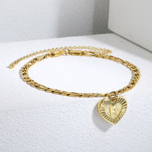 Load image into Gallery viewer, Heart Initial Pendant Anklet
