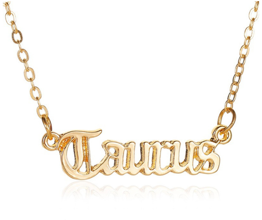 Old English Zodiac Necklace