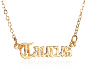Old English Zodiac Necklace