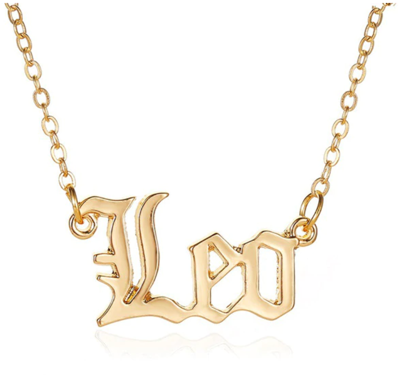 Old English Zodiac Necklace