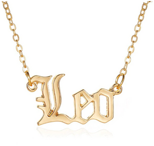 Old English Zodiac Necklace