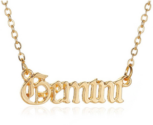 Old English Zodiac Necklace