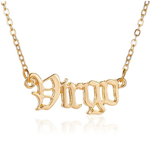 Old English Zodiac Necklace
