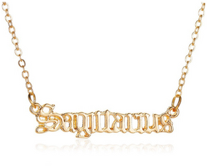 Old English Zodiac Necklace