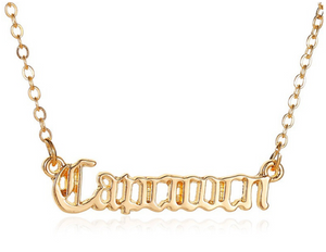 Old English Zodiac Necklace
