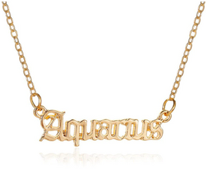 Old English Zodiac Necklace