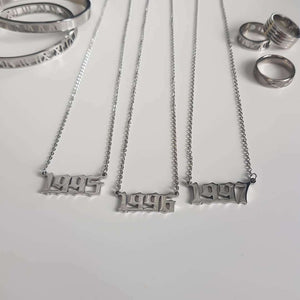 Silver Birth Year Necklace