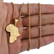 Load image into Gallery viewer, 14K GOLD PLATED Africa Map Necklace
