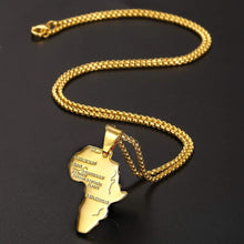 Load image into Gallery viewer, 14K GOLD PLATED Africa Map Necklace
